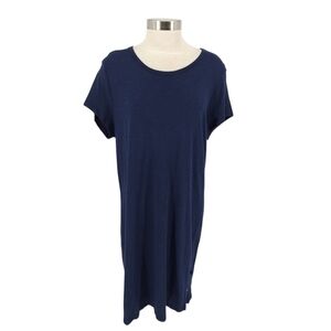 GAP T Shirt Dress Navy Blue Short Sleeve Lightweight Pull Over Shift XL